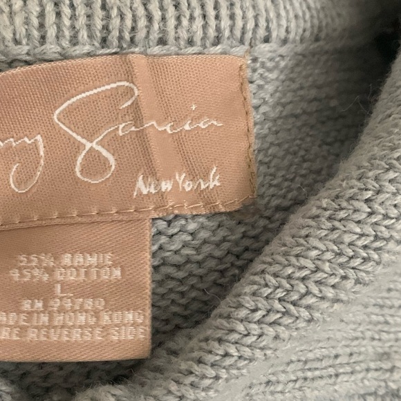 Jimmy Garcia | Vintage Knit Sweater Large Gray Blue Green Oversized - Picture 15 of 16